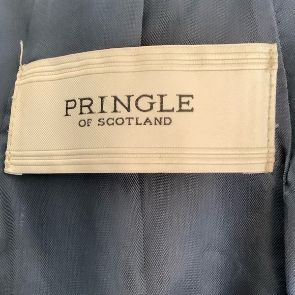 Pringle of Scotland Silver Grey Velvety Jacket Sz-6 - Picture 6 of 7